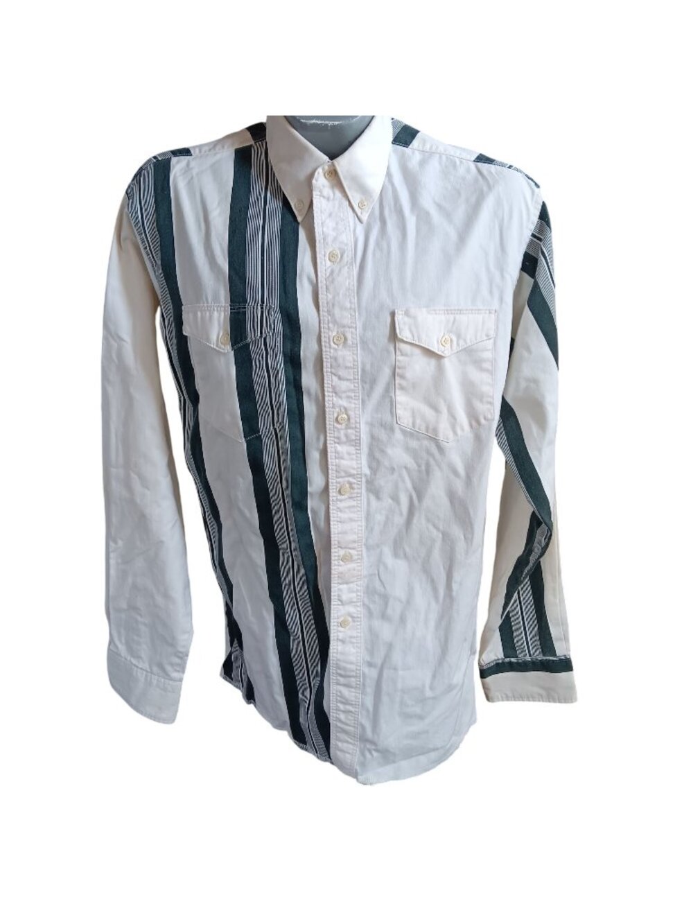 Vintage Large Brushpopper Shirt Men's Wrangler Western Striped Honduras 1990's